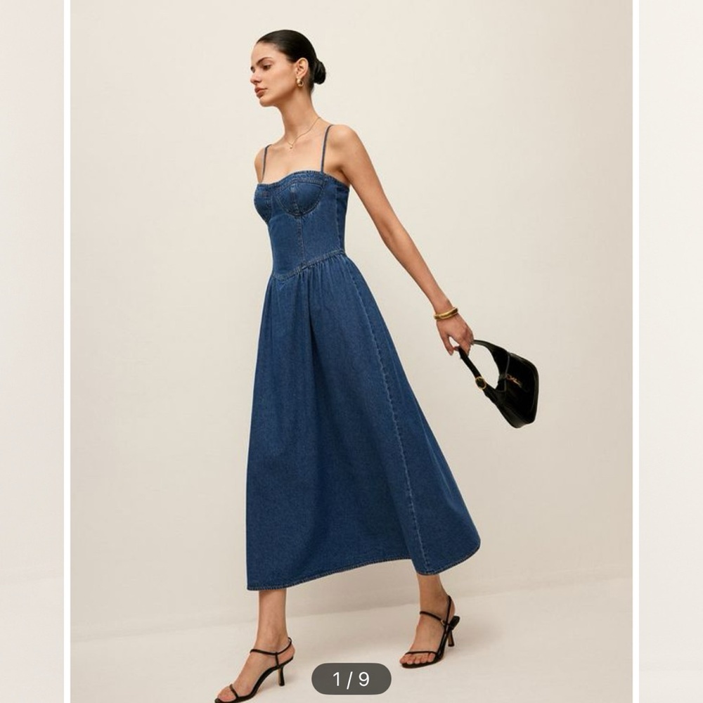 Commense Dark Blue Midi Dress